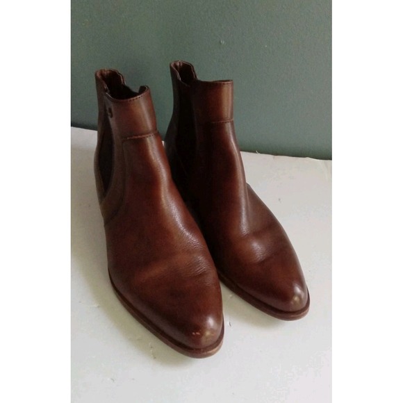Brown Leather Chelsea Ankle Boots Classic Style Versatile Size 7.5 - Picture 5 of 8